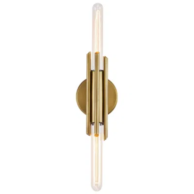 Kuzco Alora Torres E26 11-in Vintage Brass Wall Vanity