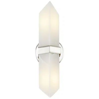 Kuzco Alora Valencia E26 15-in Polished Nickel/alabaster Wall Vanity
