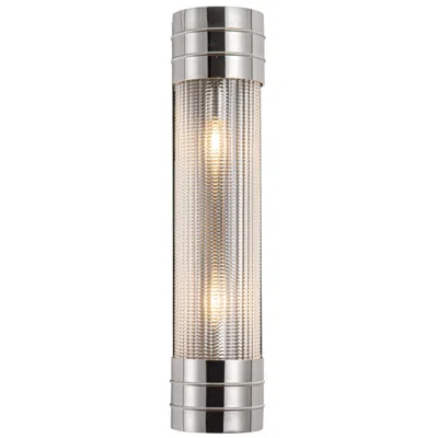 Kuzco Alora Willard E12 18-in Polished Nickel/prismatic Glass Wall Vanity