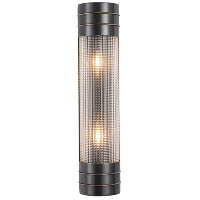 Kuzco Alora Willard E12 18-in Urban Bronze/prismatic Glass Wall Vanity