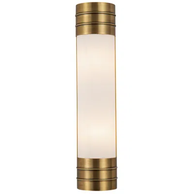 Kuzco Alora Willard E12 18-in Vintage Brass/opal Matte Glass Wall Vanity
