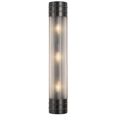Kuzco Alora Willard E12 24-in Urban Bronze/prismatic Glass Wall Vanity In Black