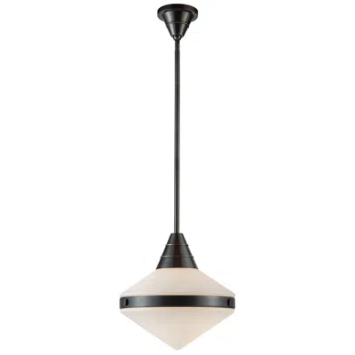 Kuzco Alora Willard E26 14-in Urban Bronze/opal Matte Glass Pendant