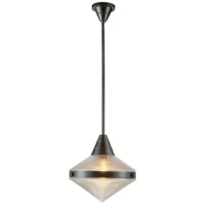 Kuzco Alora Willard E26 14-in Urban Bronze/prismatic Glass Pendant