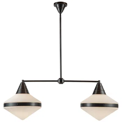Kuzco Alora Willard E26 41-in Urban Bronze/opal Matte Glass Linear Pendant