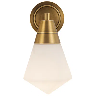 Kuzco Alora Willard E26 6-in Vintage Brass/opal Matte Glass Wall Vanity