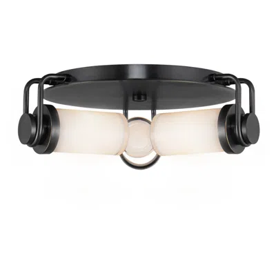 Kuzco Alora Wynwood E12 17-in Urban Bronze/glossy Opal Flush Mount