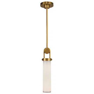Kuzco Alora Wynwood E26 15-in Vintage Brass/glossy Opal Pendant
