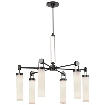 Kuzco Alora Wynwood E26 32-in Urban Bronze/glossy Opal Chandelier