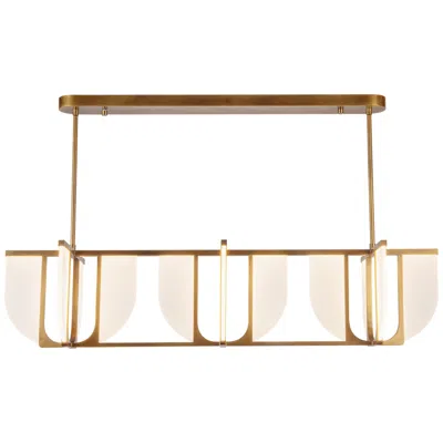 Kuzco Anders 59-in Vintage Brass Dimmable Led Linear Pendant