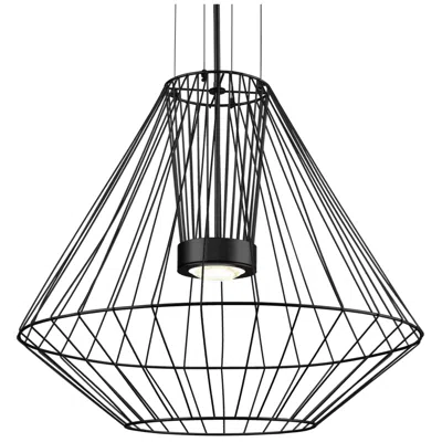 Kuzco Arctic 28-in 1 Light Black Integrated Led Outdoor Pendant 32w