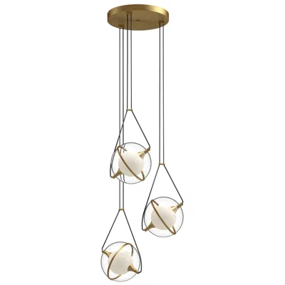 Kuzco Aries Led 18-in Brushed Gold Led Chandeliers