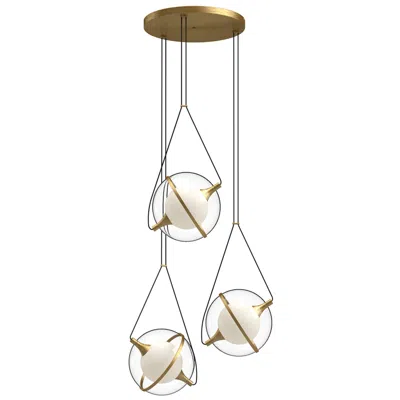 Kuzco Aries Led 28-in Brushed Gold Led Chandeliers