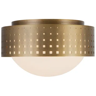 Kuzco Astoria 10-in Vintage Brass Flush Mount