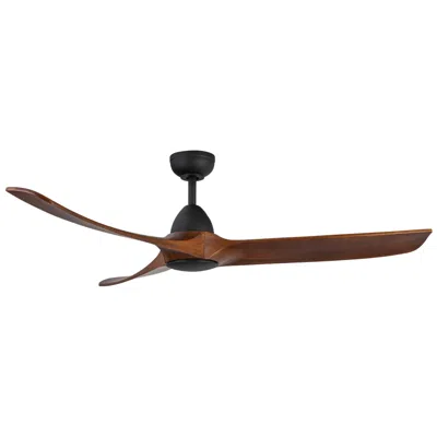 Kuzco Baylor 60-in Matte Black/dark Walnut Ceiling Fan