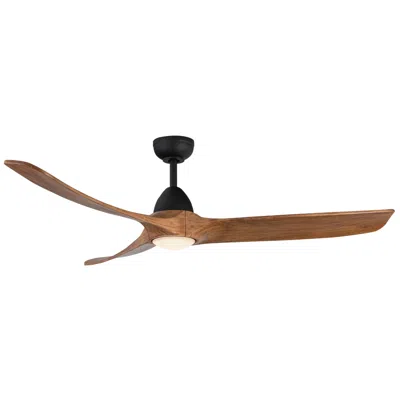Kuzco Baylor Led 60-in Matte Black/natural Wood Ceiling Fan