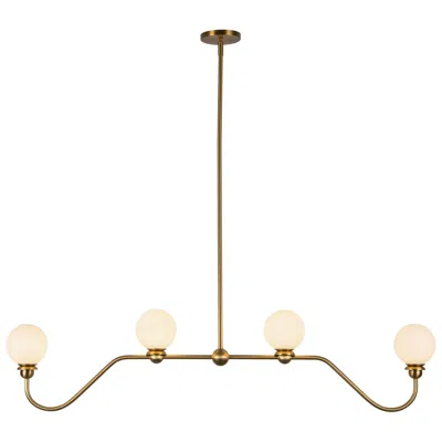 Kuzco Beckett 49-in Brushed Gold Linear Pendant