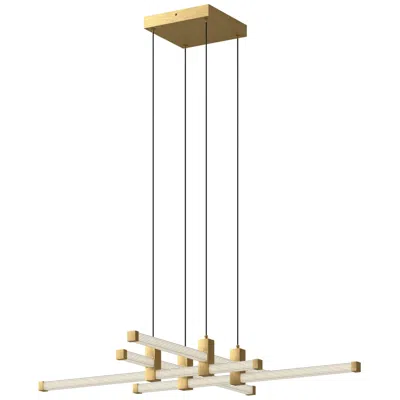 Kuzco Blade Led 34-in Brushed Gold Led Chandeliers