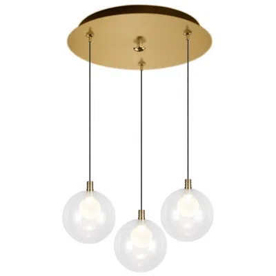 Kuzco Bolla 12-in Brushed Gold 3-light Multi Pendant