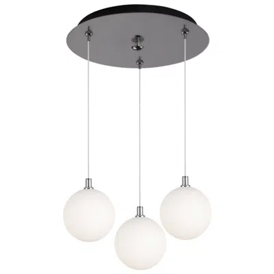 Kuzco Bolla 12-in Chrome/opal Glass 3-light Multi Pendant
