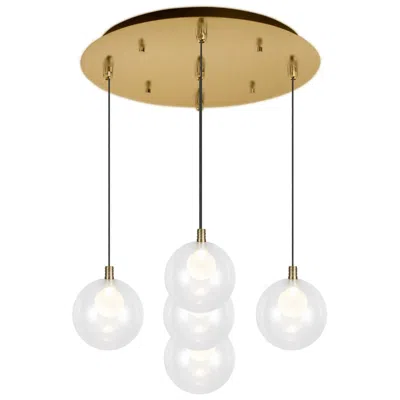 Kuzco Bolla 16-in Brushed Gold 5-light Multi Pendant