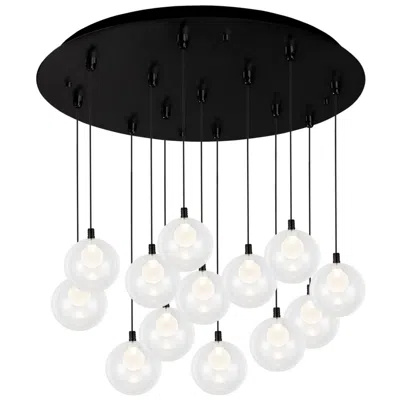 Kuzco Bolla 25-in Black 13-light Multi Pendant
