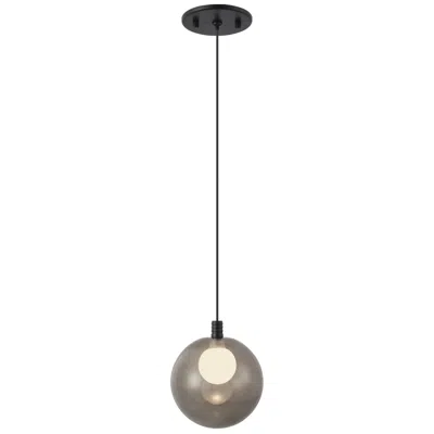 Kuzco Bolla 6-in Black Dimmable Led Pendant With Smoked Glass