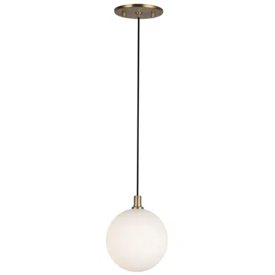 Kuzco Bolla Led 6-in Brushed Gold/opal Glass Pendant