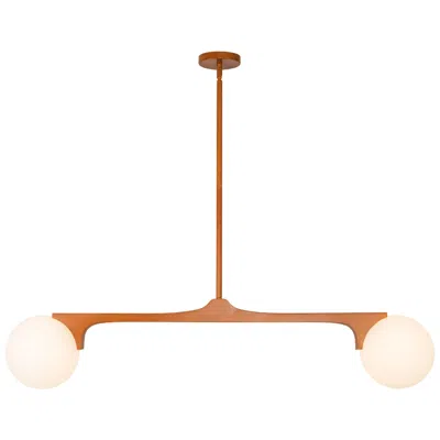 Kuzco Briar 47-in Teak Brown Linear Pendant