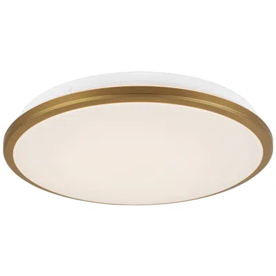 Kuzco Brook 13-in Brushed Gold Dimmable Led Flush Mount