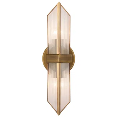 Kuzco Cairo 15 1/4" High Vintage Brass 2-light Wall Sconce