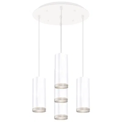 Kuzco Cameo 14-in White 5-light Multi Pendant