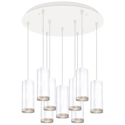 Kuzco Cameo 18-in White 9-light Multi Pendant