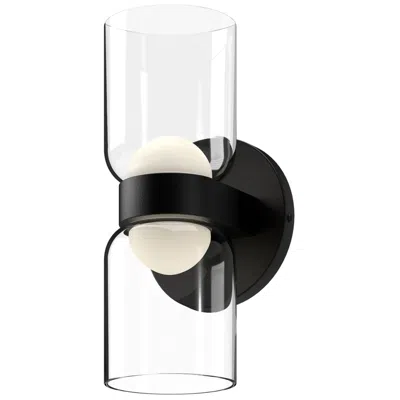 Kuzco Cedar Led 11-in Black/clear Wall Sconce