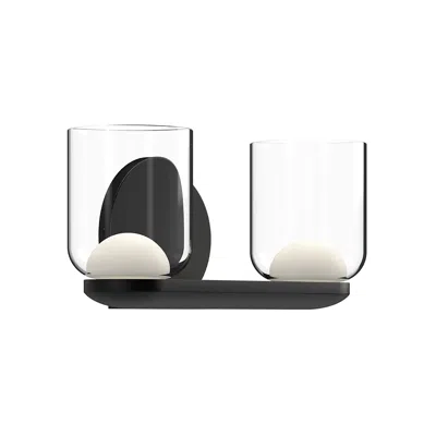 Kuzco Cedar Led 12-in Black/clear Vanity Light