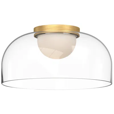 Kuzco Cedar Led 12-in Brushed Gold/clear Flush Mount