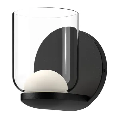 Kuzco Cedar Led 4-in Black/clear Wall Sconce