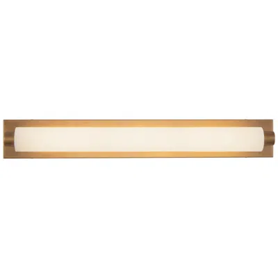 Kuzco Charleston 31-in Vintage Brass Dimmable Led Bathroom Vanity Light