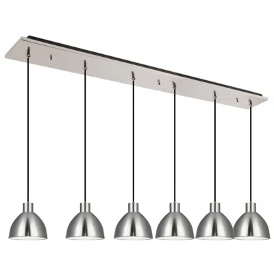 Kuzco Chroma 42-in Brushed Nickel 6-light Multi Pendant