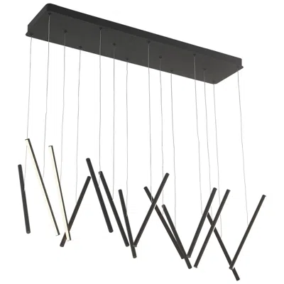 Kuzco Chute Led 40-in Black Linear Pendant
