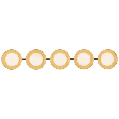 Kuzco Cleo 36-in Brushed Gold Dimmable Led Bathroom Vanity Light With Opal Glass