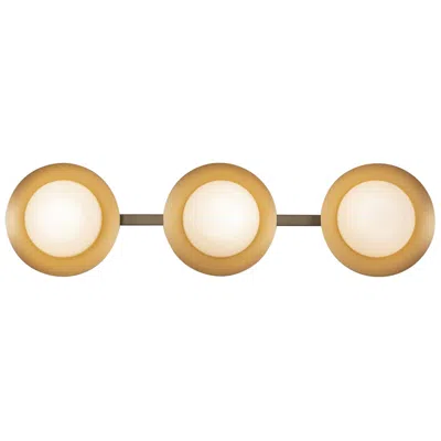 Kuzco Cleo Led 23-in Brushed Gold/opal Glass Vanity Light