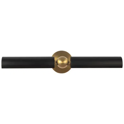 Kuzco Cole 23-in Brushed Gold And Matte Black Wall/picture Light