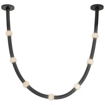 Kuzco Corda Led 7-ft Black/opal Glass Pendant