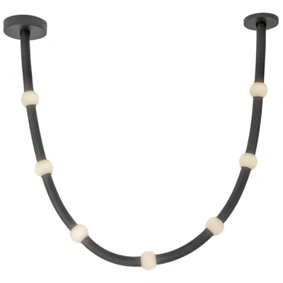 Kuzco Corda Led 7-ft Black/opal Glass Pendant