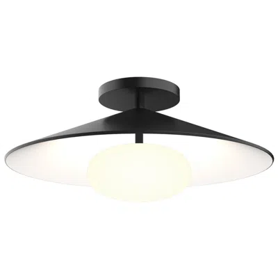Kuzco Cruz Led 15-in Metal - Black/white Flush Mount