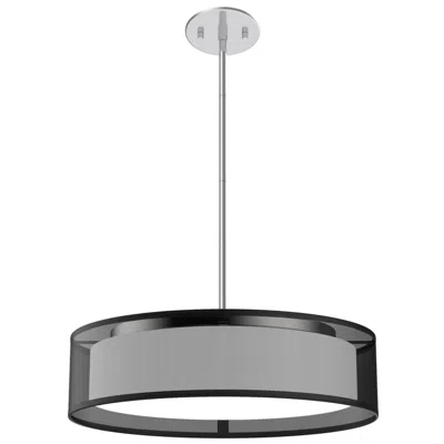 Kuzco Dalton Led 16-in Black Organza Pendant