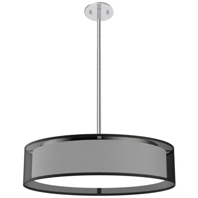 Kuzco Dalton Led 20-in Black Organza Pendant