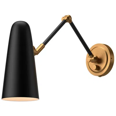 Kuzco Daniel Aged Gold And Matte Black Wall Lamp