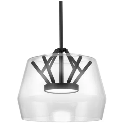 Kuzco Deco Led 12-in Clear/black Pendant